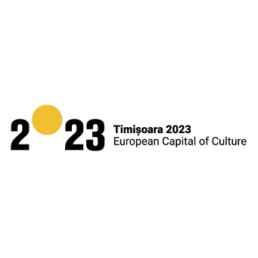 Logo de Timișoara 2023, Capitale Européenne de la Culture, mettant en avant l'art et la culture contemporaine de la Roumanie